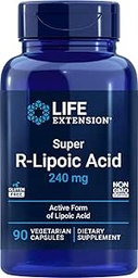 ライフエクステンションスーパーRリポ酸240mg、90カプセル、ベジタリアン