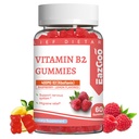 Vitamin B2 Gummies - Riboflavin 400mg Supplement with Magnesium for Adults, B2 Gummies for Migraine Relief* & Nervous System Support* - Vegan, Sugar-Free, Raspberry-Lemon Flavor, 60 Count
