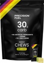 Precision Fuel PF30 Chew Energy Chews - Carbohydrate Fuel for Endurance, Lightweight & Portable, 30g Carbs - Ideal for Long Runs, Rides & Workouts - Mint & Lemon Flavour (15 Chews)