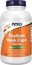 NOW Foods Supplements, Psyllium Husk Caps 700 mg with 50 mg of Apple Pectin, Intestinal Health*, 360 Veg Capsules