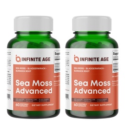 INFINITE AGE 2 パック 1250 mg 海苔 高度なスーパーフード カプセル, 120 カウント - 高頻度, ビーガン, 米国製 - アイルランドの海苔, ブラッドダーラック, ブルドック ルート - 全体的な健康, 免疫サポート