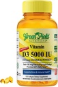 Greenfield Nutritions Halal Vitamin D - Halal Vitamin D3 5000 IU Softgel (125 mcg), High Potency 120 Unflavored Softgels - Beef Gelatin D3 Halal Vitamins, Supports Immune Bone Teath Brain and Hair