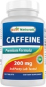 最高のナチュラルカフェインピル200mg、120カウント