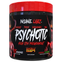 Insane Labz Hellboy Edition, High Stimulant Pre Workout Powder and NO Booster with Beta Alanine, L Citrulline, and Caffeine, Boosts Focus, Energy, Endurance, Nitric Oxide Levels, 35 Srvgs, Cherry Lime