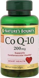 Nature's Bounty Co Q-10 200 mg Rapid Release Softgelsは、Cadiovascular Health 80 Ea(8パック)をサポート