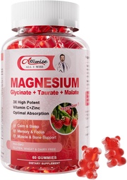 マグネシウムのGlycinateのグミ、Taurate、Malate、ビタミンD、C、B6、カルシウム、ボディ サポート、大人のためのRaspberryのマグネシウムのグミ