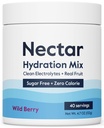 Nectar Sugar Free Electrolytes Powder - Organic Fruit No Sugar or Calories - Hydration Powder for Dehydration Relief and Rapid Rehydration - Keto and Paleo (Berry 40 Serving Tub)
