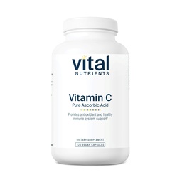 Vital Nutrients Vitamin C 1000mg (100% Pure Ascorbic Acid) - Vegan Antioxidant Supplement for Immune Support and Iron Absorption* - Gluten, Dairy and Soy Free - Non-GMO - 220 Capsules