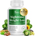 Nighttime Fat Burner for Women & Men, Appetite Suppressant, Weight Loss & Metabolism Support, Caffeine-Free, L-Arginine & L-Glutamine, Sleep & Recovery, 90 Capsules