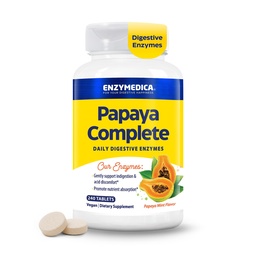 Enzymedica Papaya Complete - Papaya Enzymes Chewable, Digestive Enzyme Supplement for Women and Men, Digestion & Gut Health Support, High Potency Bromelain & Papain, Vegan, Gluten Free - 240 Tablets