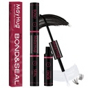 Mayhug Lash Bond and Seal Waterproof Lash Glue Long Lasting 72H Strong Hold Eyelash Glue for Clusters 2 in 1 Adhesive and Sealant DIY Lash Extension (5ml+5ml)