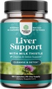 Liver Cleanse Detox & Repair 180 Capsules - Herbal Liver Support Milk Thistle Supplement - Silymarin Milk Thistle Supplements with Dandelion Root, Choline, Beetroot & Artichoke Extract