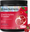 KEY NUTRIENTS Multivitamin Electrolytes Powder No Sugar - Sweet Cherry Pom Electrolyte Powder - Endurance & Energy Supplement - Hydration Powder - No Calories - 90 Servings - Made in USA