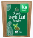 Jiva Organics Natural Unprocessed Stevia Leaf Powder 1 Pound Bulk Kraft Bag - Product of India - Green Color, Original Stevia Leaf Ground with no additives