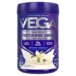 Vega Protein Made Simple Protein Powder, バニラ - ステビアフリー, 完全菜食主義者の, 植物ベース, ヘルシー, グルテンフリー, 女性と男性のためのペアプロテイン, 9.2 oz (パッケージ 5 月 Vary)