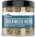Earthborn Elements Chickweed Herb (200 Capsules) Pure, No Fillers or Additives