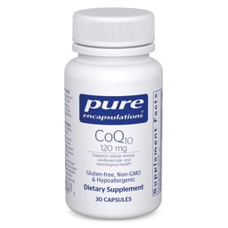 純粋なカプセル化CoQ10 120 mg - 心の健康、エネルギー、酸化防止剤、脳および記憶健康のための補酵素Q10の補足 - 細胞の健康、認知及び心血管サポート* - 30のカプセル