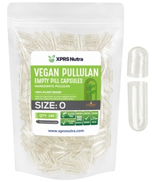 XPRSのNutraのサイズ0のプルランの空のカプセル - 100の計算のきれいなラベルの植物カプセルのゆとりの空のビーガンカプセル - プレミアムベジタリアンの丸薬 - Do-It-あなた自身の野菜カプセルの詰物