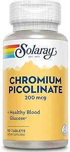 Solaray Chromium ピコリネート、タブレット(Btl-Plastic) 200mcg | 50ct