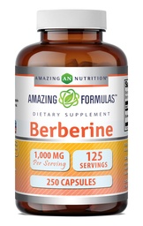 アメイジングフォーミュラ ベルベリン 1000mg/サービング250カプセルサプリメント | 非GMO | グルテンフリー | 米国製 - 間違いなく純度と効力を保証