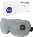 Heated Eye Mask, Cordless Warm Eye Compress for Dry Eyes, Blepharitis, Light Blocking Heat Eye Mask for Men Women, 1000mAh Rechargeable Battery and Washable Cover (Grey)