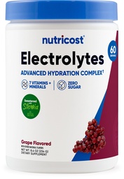 Nutricost電解複合粉末(60サービング、グレープ) - ビタミンとミネラルと水分補給サプリメントドリンクミックス