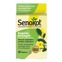Senokot Regular Strength, Natural Vegetable Laxative Ingredient senna for Gentle Dependable Overnight Relief of Occasional Constipation, 20 Tablets