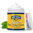 Amish Origins Arthritis Pain Relief Cream - 14 oz - Maximum Strength Deep Penetrating for Joint, Muscle, Knee, Back, Feet, Hand, Ankle, Aches (14 Fl Oz (Pack of 1))