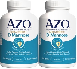 AZO DのMannoseの尿路の健康、クレンジング、フラッシュ及び保護の尿路、No.1の薬剤師の推薦されたブランド、臨床強さ、非GMO、120の計算(2のパック)