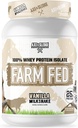 Axe&Sledge Farm Fed 100% Whey Protein Isolate | 25g たんぱく質 | 低炭水化物・低糖・グルテンフリー | 男性・女性向けタンパク質パウダー | ケト | アメリカ製 | 28 米・バニラミルクセーク