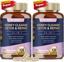 Totaria (2 P) Kidney & Liver Cleanse Detox & Repair Capsules, Chanca Piedra & Cranberry Pills for Liver & Kidney Support Supplement Extra Strength for Stones Dissolver, Urinary Tract Health for Woman