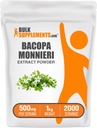 BulkSupplements.com Bacopaエキスパウダー - Bacopa Monnieriサプリメント、ハーブサプリメント - 完全菜食主義者&グルテンフリー、給餌ごとに500mg、1kg(2.2ポンド)(パッケージ1)