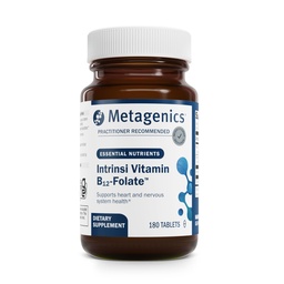 Metagenics IntrinsiビタミンB12-Folate - Methylcobalamin、L-5-MTHF&Intrinsicファクター - エネルギー代謝、神経系と心臓の健康をサポート - 非GMO&グルテンフリー - 180錠