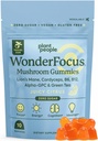 植物の人々 WonderFocus のきのこのグミー ライオンのマネ&コルディプス Nootropic 脳の補足とミニ ブースト メモリ フォーカス エネルギー & 大人で気分 砂糖 100% ビーガン 柑橘類 試用サイズ