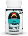 Source Naturals Essential Enzymes 500mg Bio-Aligned Multiple Enzyme Supplement Herbal Defense for Digestion, Gas, Constipation & Bloating Relief - Supports A Strong Immune System - 60 Capsules