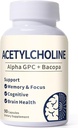 Acetylcholine Supplements – Alpha GPC 600mg + Bacopa – More Effective Than Choline Alone – Supports Memory, Focus & Brain Performance – 90 Capsules