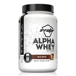 avvatar ALPHA WHEY PROTEIN | 1Kg | Cold Coffee Flavour | 25g Protein | 25 Servings