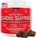 iHeartDogs Heart & Vitality Cardio Support for Dogs - Dog Heart Health Supplement with Anchovy Oil, Taurine, Flaxseed, Arginine, Blueberry Extract, Coenzyme Q10