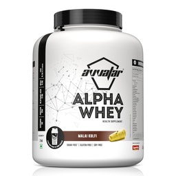 avvatar ALPHA WHEY PROTEIN | 2Kg | Malai Kulfi Flavour | 25g Protein | 50 Servings