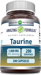 アメイジングフォーミュラ タウリン 1000 Mg/サービング 200 カプセル アミノ酸サプリメント | 非GMO | グルテンフリー | アメリカ製