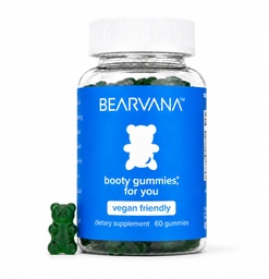 女性向けBEARVANAピーチサポートガミー | マカルーツ、フェヌグリーク、ジンジャーなどの9植物のハーブサプリメント | エッセンシャルビタミン | ベリー風味 | 60グミー