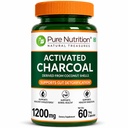 Pure Nutrition Activated Charcoal Capsules 1200mg | Activated Charcoal Powder Capsule for Natural Detox, Gas Relief, Bloating, Digestion & Gut Health Support | Coconut Shell Derived Active Charcoals Capsule | Plant Based Digestive Wellness Supplement for Men & Women – 60 Veg Capsules