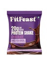 FitFeast Protein Shake Sachet - Chocolate, Pack of 7 | 20g Triple Blend Protein Per Serve| 45:35:20 Whey, Pea & Casein Blend Protein Powder| No Maltodextrin | 0 Added Sugar | As Seen on Shark Tank