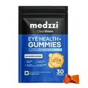 Eye Gummies by medzzi Clear Vision | Lutein & Zeaxanthin Supplement for Eyes | With Bilberry, Lycopene & Vitamins A, C, E | Reduces Digital Strain and Fatigue from High Screen Time | Orange Flavour | 30 Veg Gummies