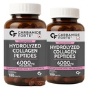 Carbamide Forte Hydrolyzed Marine Collagen Peptides Tablets | 6000mg Type 1 & 3 Collagen Powder for Joint Support,Glowing Skin & Hair | Collagen Supplements for Women & Men - 180 Tablets (Pack of 2)
