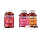 Carbamide Forte Plant Based Veg Collagen Tablet For Skin & Hair & Japanese Reduced L Glutathione And Vitamin C Supplements for Skin Health | 90 Tablets + 30+30 Tablets