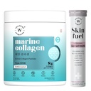 Wellbeing Nutrition Pure Korean Marine Collagen Powder 200g, 25 Servings for Skin, Hair & Joints + Skin Fuel Liposomal Glutathione 600mg with Hyaluronic Acid, Vitamin C & E for Radiance, 15 Veg Tablet