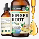 BIO KRAUTER Ginger Root Extract - 全体的なウェルネスのための天然ジンジャーサプリメント - アルコールと砂糖無料 - ビーガンドロップス4 Fl.Oz.