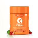 Aayush Wellness Skin, Hair & Nail Gummies (Strawberry Flavor) | With Biotin, Hyaluronic Acid & Vitamin C | Skin Glow, Radiance Support & Antioxidant Formula | Gummy For Men & Women - 60 Gummies