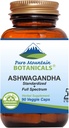 Pure Mountain Botanicals Ashwagandha Capsules - 90 Kosher Vegan Caps with 475mg Organic Ashwagandha Root & Potent Ashwagandha Extract